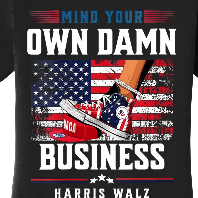 Stepping On Red Hat Mind Your Own Damn Business Harris Waltz Women's T-Shirt