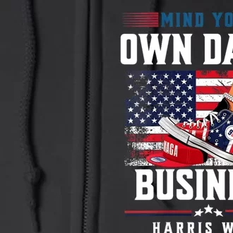 Stepping On Red Hat Mind Your Own Damn Business Harris Waltz Full Zip Hoodie