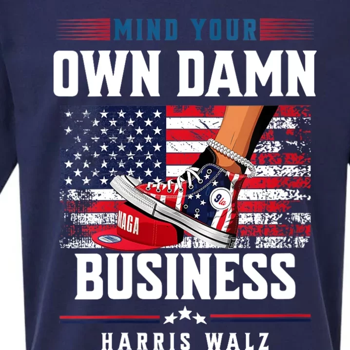 Stepping On Red Hat Mind Your Own Damn Business Harris Waltz Sueded Cloud Jersey T-Shirt