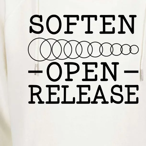 Soften Open Release Doula Birth Coach Pregnancy Labor Funny Gift Womens Funnel Neck Pullover Hood