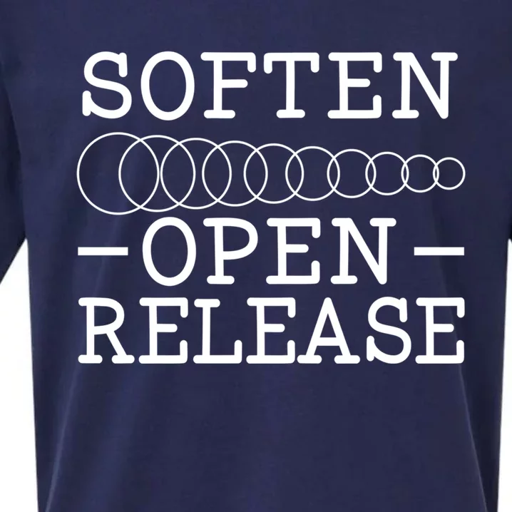 Soften Open Release Doula Birth Coach Pregnancy Labor Funny Gift Sueded Cloud Jersey T-Shirt