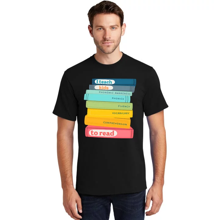 Science Of Reading Teacher Scentist Reader Lover Tall T-Shirt