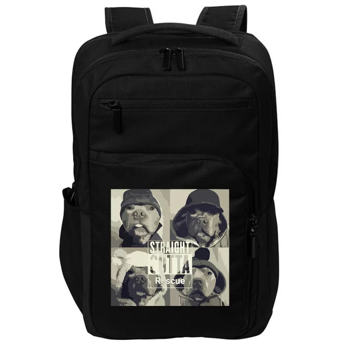 Straight Outta Rescue Pitbull Impact Tech Backpack