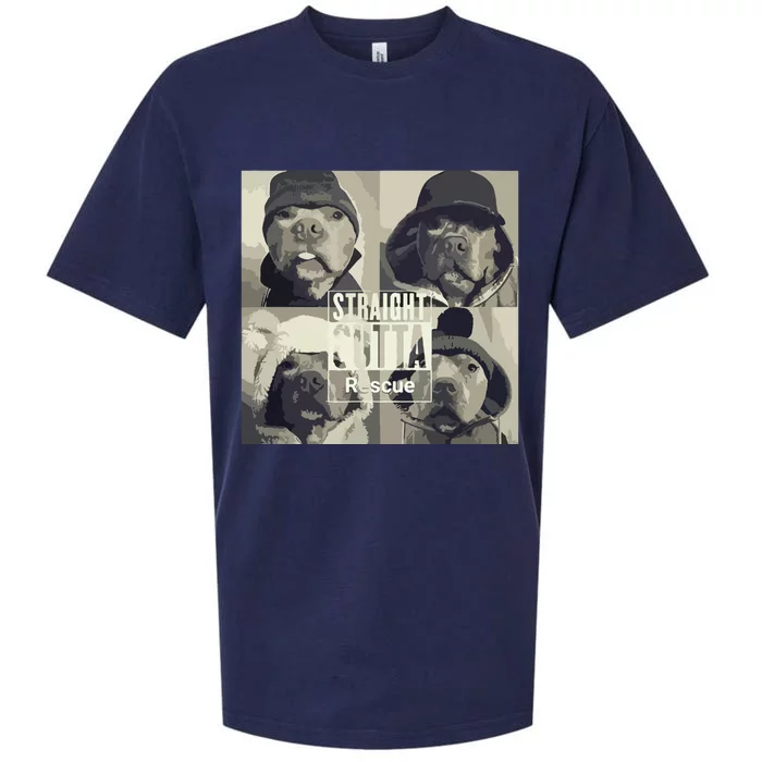 Straight Outta Rescue Pitbull Sueded Cloud Jersey T-Shirt