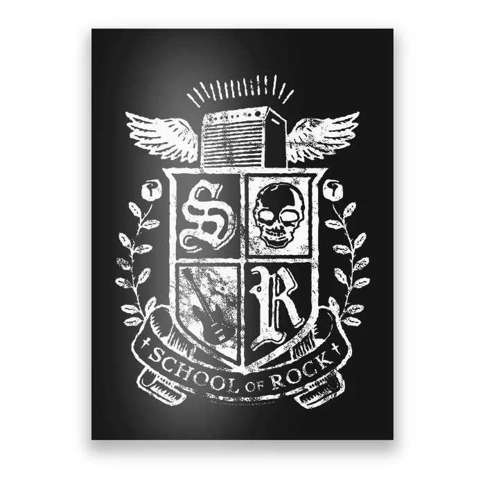 School Of Rock Distressed Crest Poster