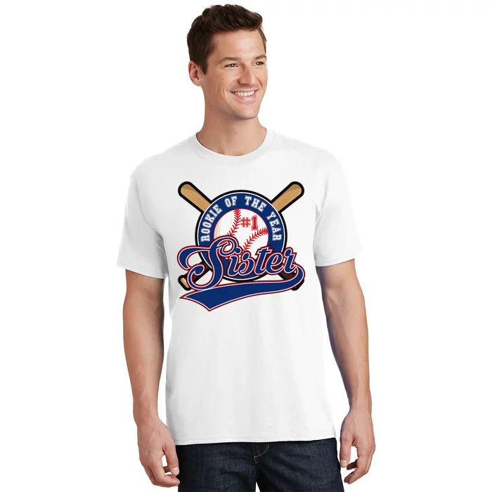 Sister of Rookie 1st Birthday Baseball Theme Matching Party T-Shirt