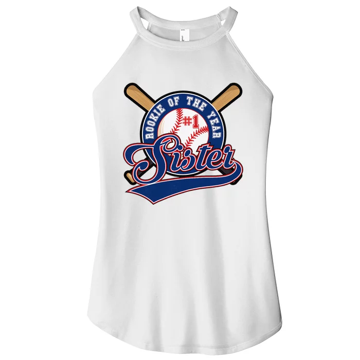 Sister of Rookie 1st Birthday Baseball Theme Matching Party Women’s Perfect Tri Rocker Tank