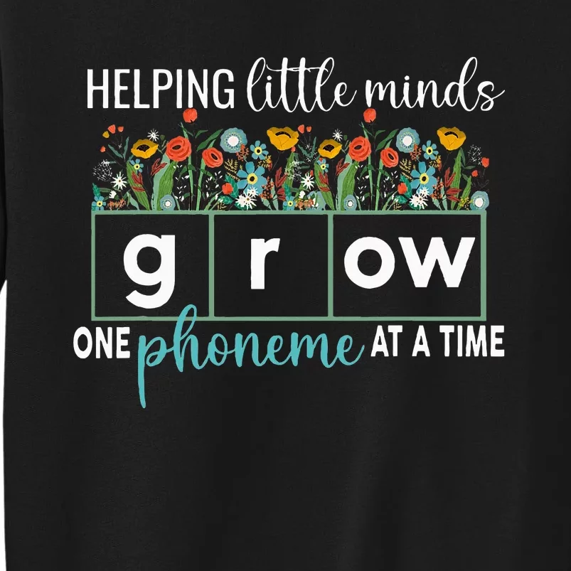 Science Of Reading Helping A Little Minds Grow Phonics Women Tall Sweatshirt