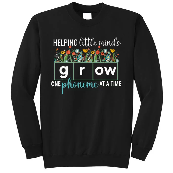 Science Of Reading Helping A Little Minds Grow Phonics Women Tall Sweatshirt