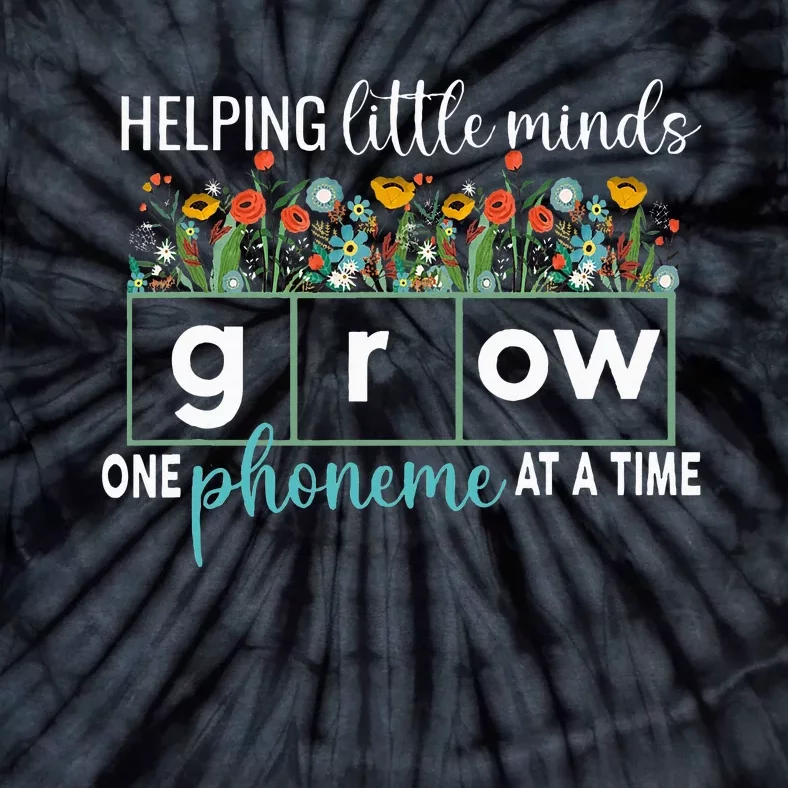 Science Of Reading Helping A Little Minds Grow Phonics Women Tie-Dye T-Shirt