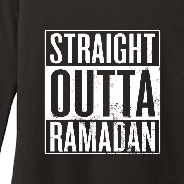 Straight Outta Ramadan Gift Ramadan Mubarak Womens CVC Long Sleeve Shirt