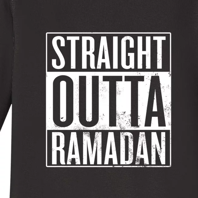 Straight Outta Ramadan Gift Ramadan Mubarak Baby Long Sleeve Bodysuit