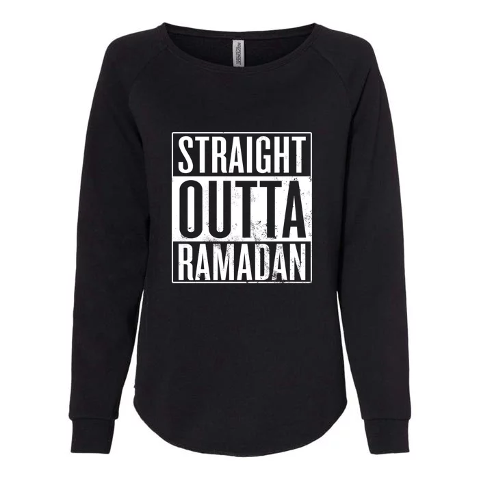 Straight Outta Ramadan Gift Ramadan Mubarak Womens California Wash Sweatshirt