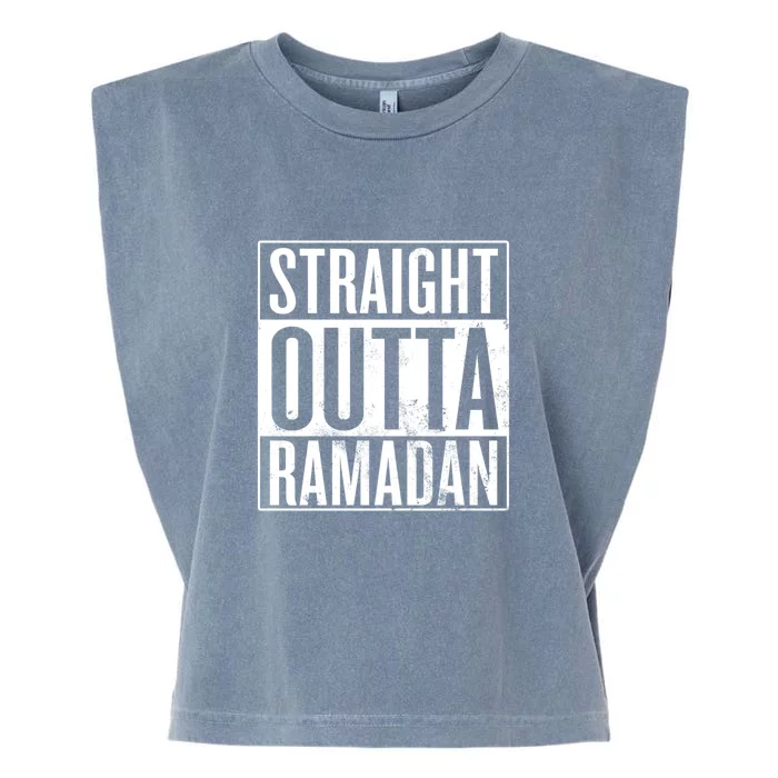 Straight Outta Ramadan Gift Ramadan Mubarak Garment-Dyed Women's Muscle Tee