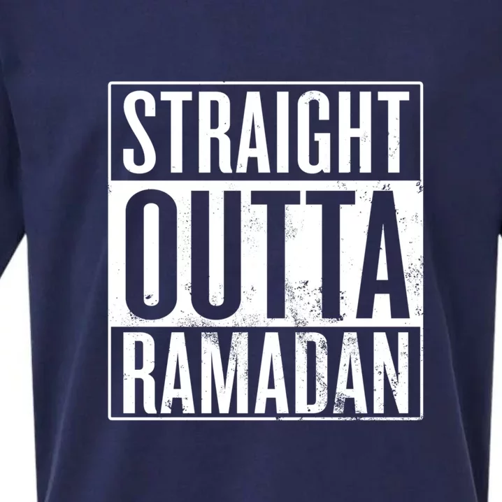 Straight Outta Ramadan Gift Ramadan Mubarak Sueded Cloud Jersey T-Shirt