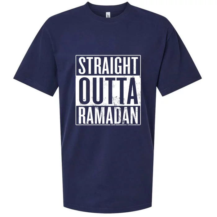 Straight Outta Ramadan Gift Ramadan Mubarak Sueded Cloud Jersey T-Shirt