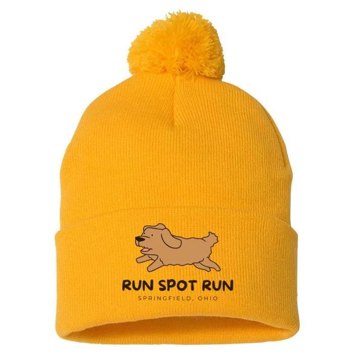 Springfield Ohio Run Spot Run Pom Pom 12in Knit Beanie