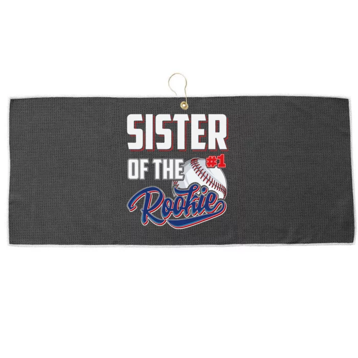 Sister of Rookie 1 Years old Team 1st Birthday Baseball Large Microfiber Waffle Golf Towel