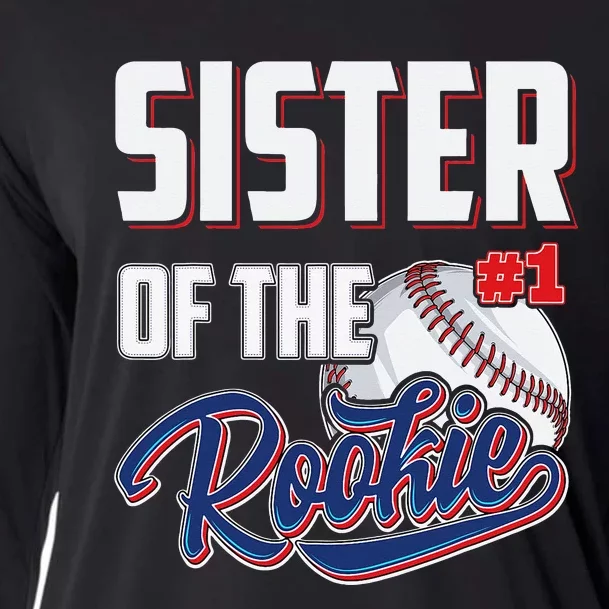 Sister of Rookie 1 Years old Team 1st Birthday Baseball Cooling Performance Long Sleeve Crew