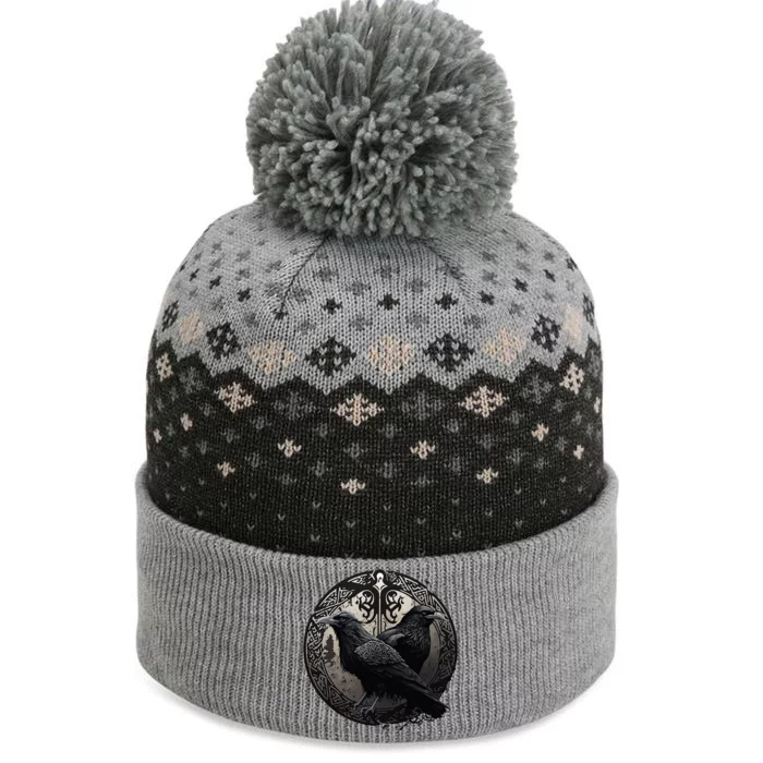 Scandinavian Odin R.A.V.E.N.S The Baniff Cuffed Pom Beanie