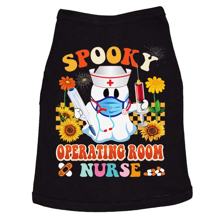 Spooky Operating Room Nurse Halloween Ghost Stethoscope Doggie Tank