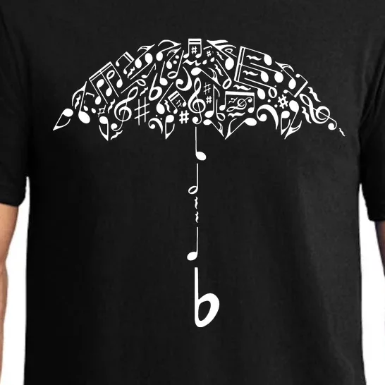 Sound Of Rain Umbrella Of Music Notes Pajama Set