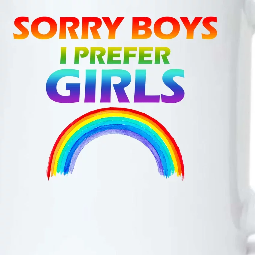 Sorry Boys I Prefer Girls Black Color Changing Mug