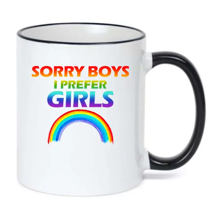 Sorry Boys I Prefer Girls Black Color Changing Mug