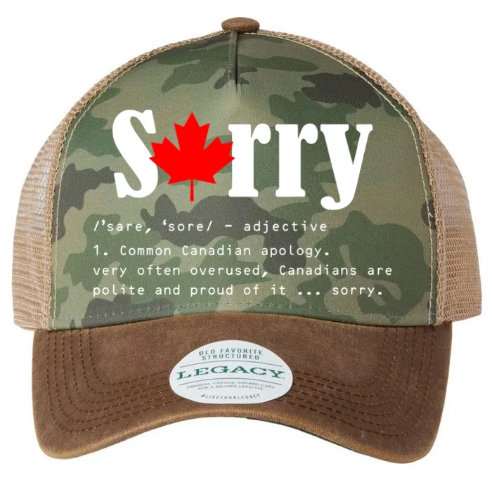 Sorry Definition Canadian Apology Legacy Tie Dye Trucker Hat