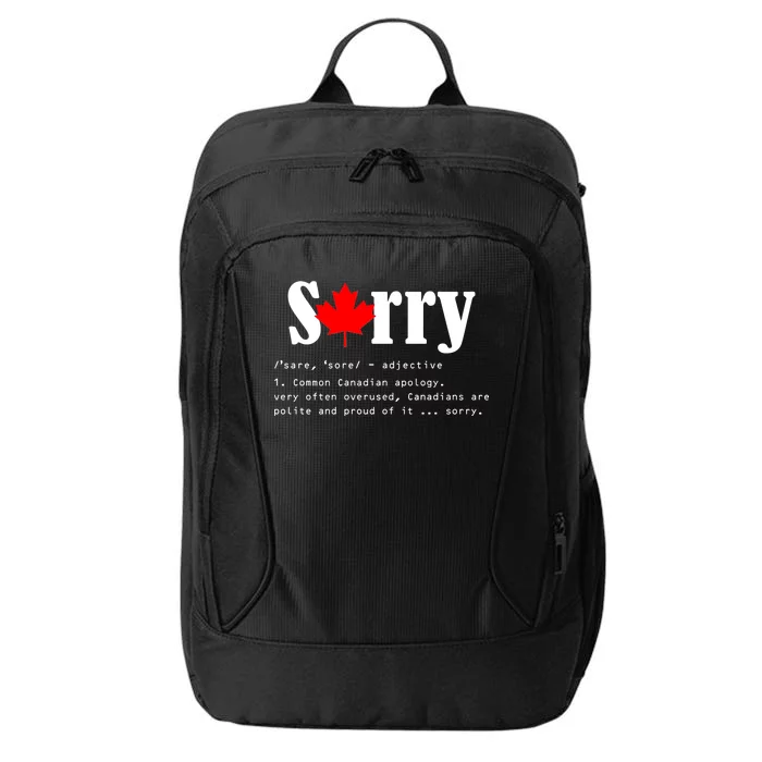 Sorry Definition Canadian Apology City Backpack