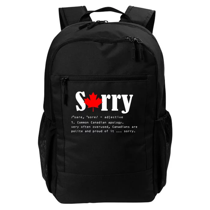 Sorry Definition Canadian Apology Daily Commute Backpack