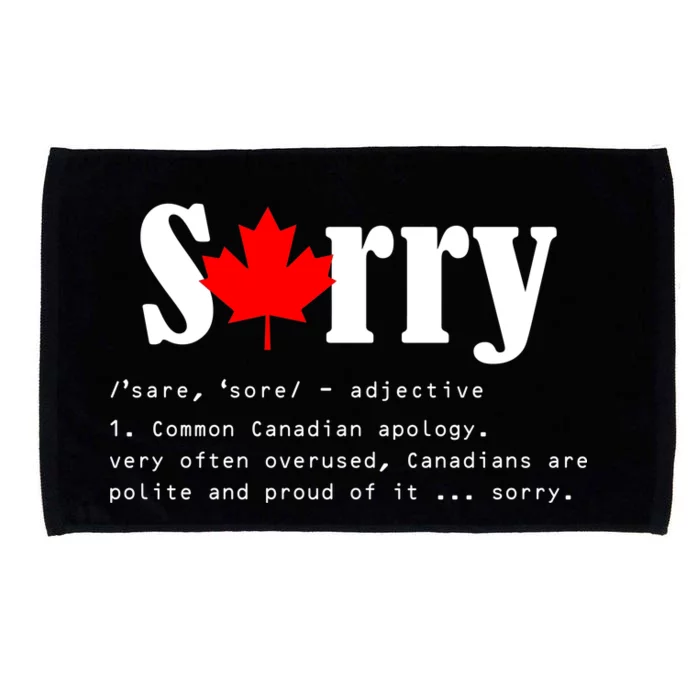 Sorry Definition Canadian Apology Microfiber Hand Towel