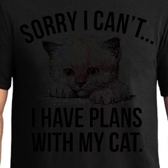 Sorry I Cant I Have Plans With My Cat Funny Pajama Set