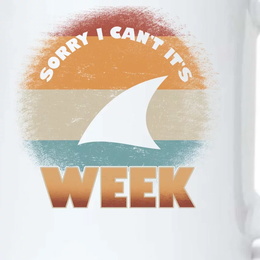 Sorry I Can't It's Shark Week Black Color Changing Mug