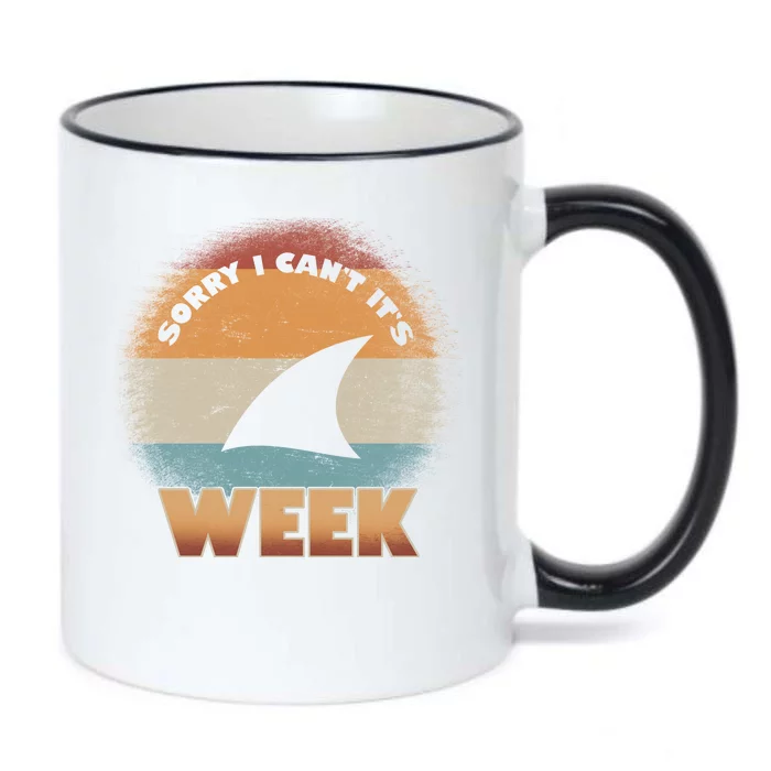 Sorry I Can't It's Shark Week Black Color Changing Mug