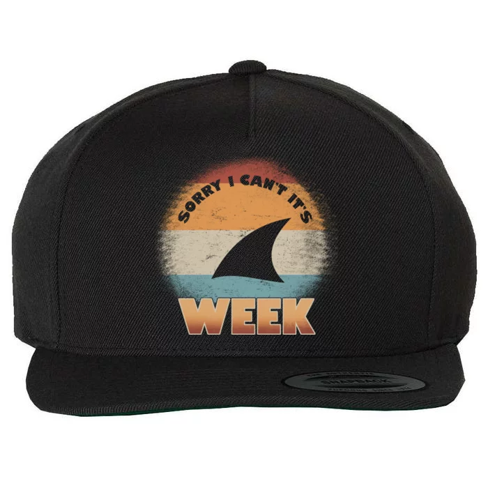 Sorry I Can't It's Shark Week Wool Snapback Cap