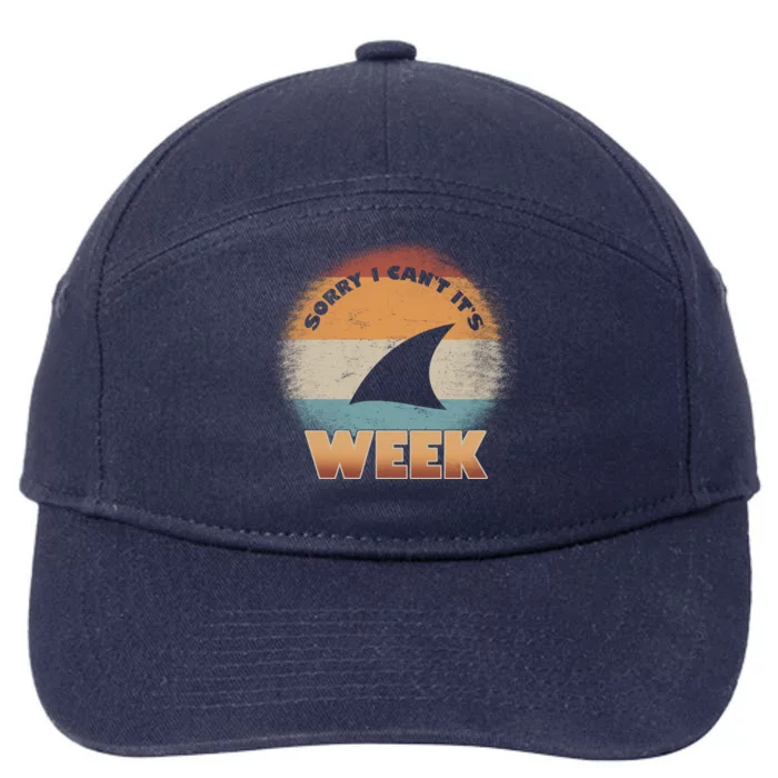 Sorry I Can't It's Shark Week 7-Panel Snapback Hat