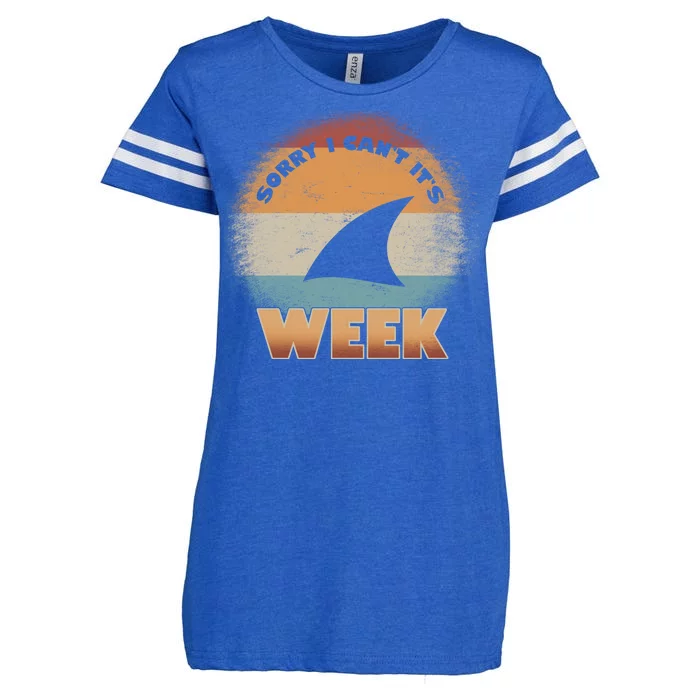 Sorry I Can't It's Shark Week Enza Ladies Jersey Football T-Shirt