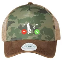 Sorry I Missed Your Call Was On Other Line Funny Men Fishing Flat Bill  Trucker Hat
