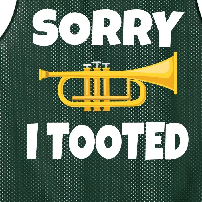 Sorry I Tooted Trumpet Mesh Reversible Basketball Jersey Tank