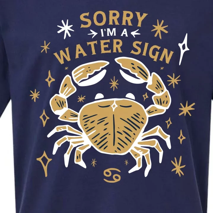 Sorry I'm A Water Sign Crab Sueded Cloud Jersey T-Shirt