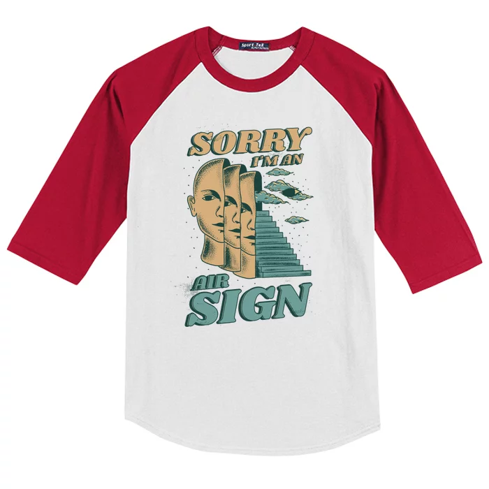 Sorry I'm An Air Sign Kids Colorblock Raglan Jersey