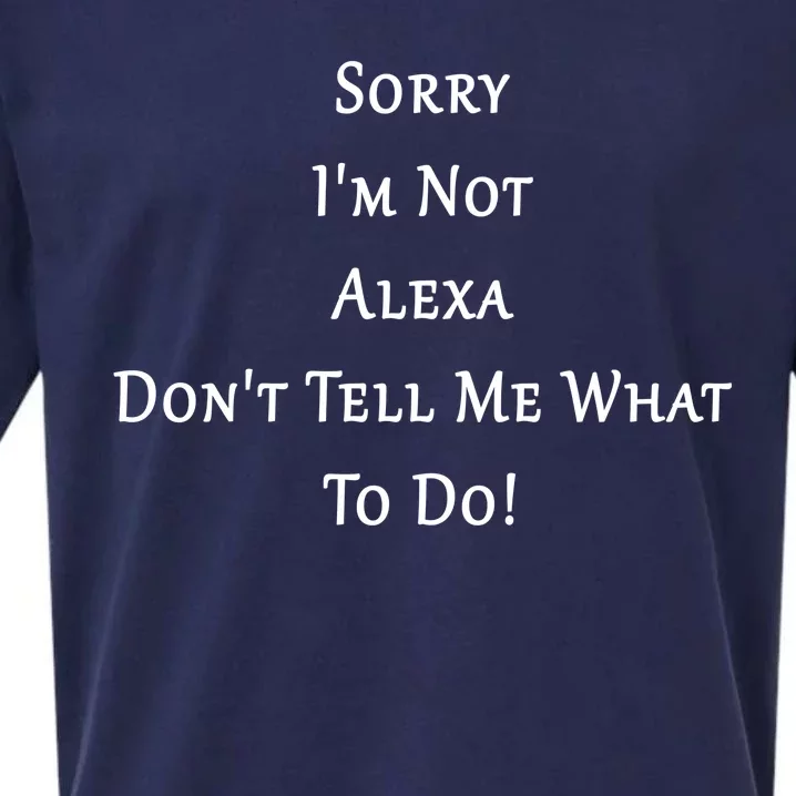 Sorry I'm Not Alexa Don't Tell Me What To Do! Sueded Cloud Jersey T-Shirt