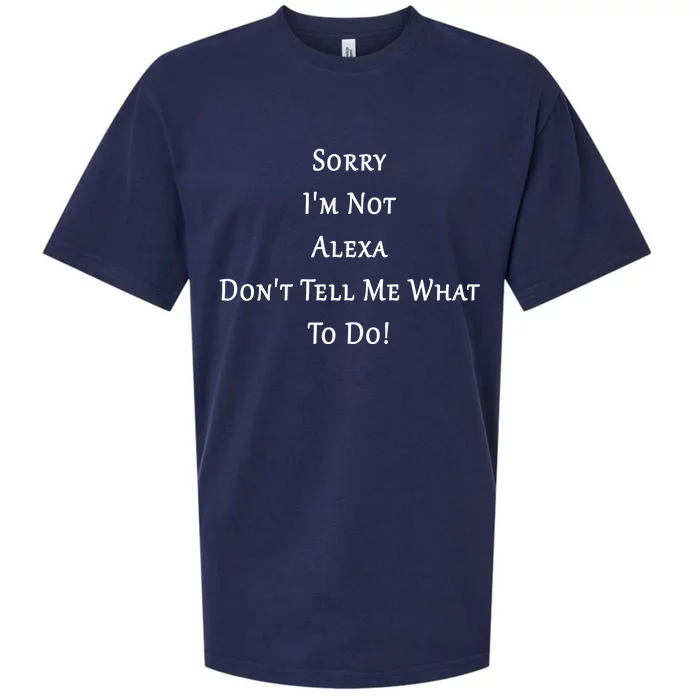 Sorry I'm Not Alexa Don't Tell Me What To Do! Sueded Cloud Jersey T-Shirt