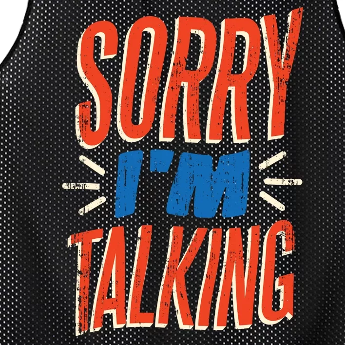 Sorry I'm Talking Mesh Reversible Basketball Jersey Tank