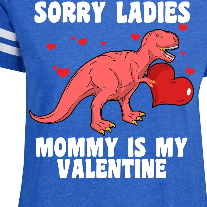 Sorry Ladies Mommy Is My Valentine Enza Ladies Jersey Football T-Shirt