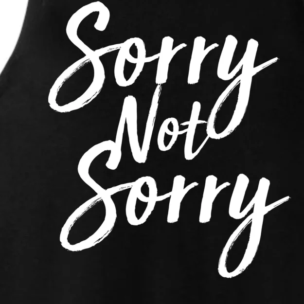 Sorry Not Sorry Ladies Tri-Blend Wicking Tank