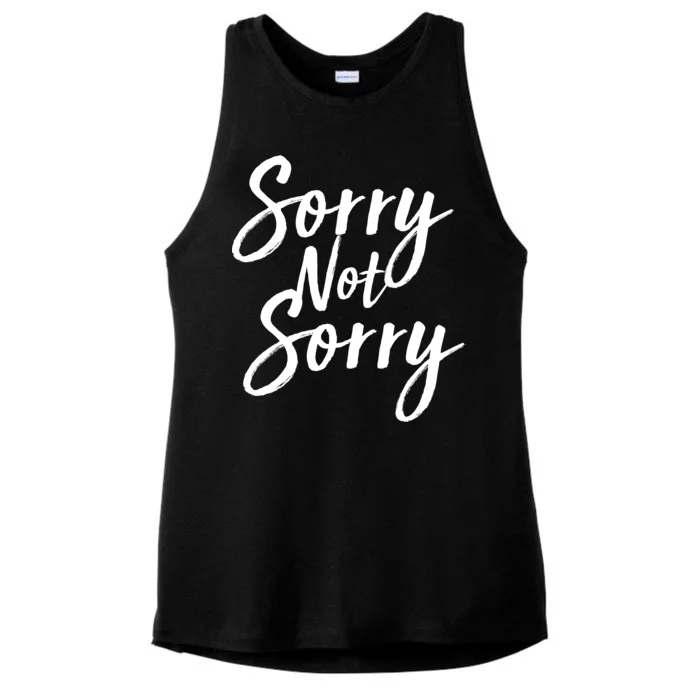 Sorry Not Sorry Ladies Tri-Blend Wicking Tank