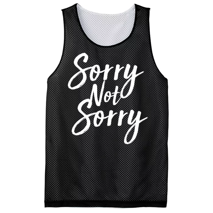 Sorry Not Sorry Mesh Reversible Basketball Jersey Tank