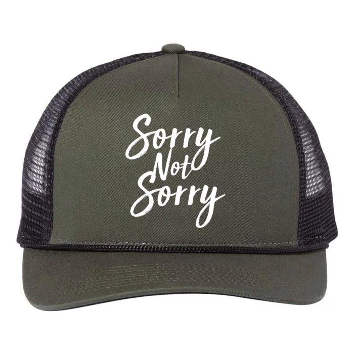 Sorry Not Sorry Retro Rope Trucker Hat Cap